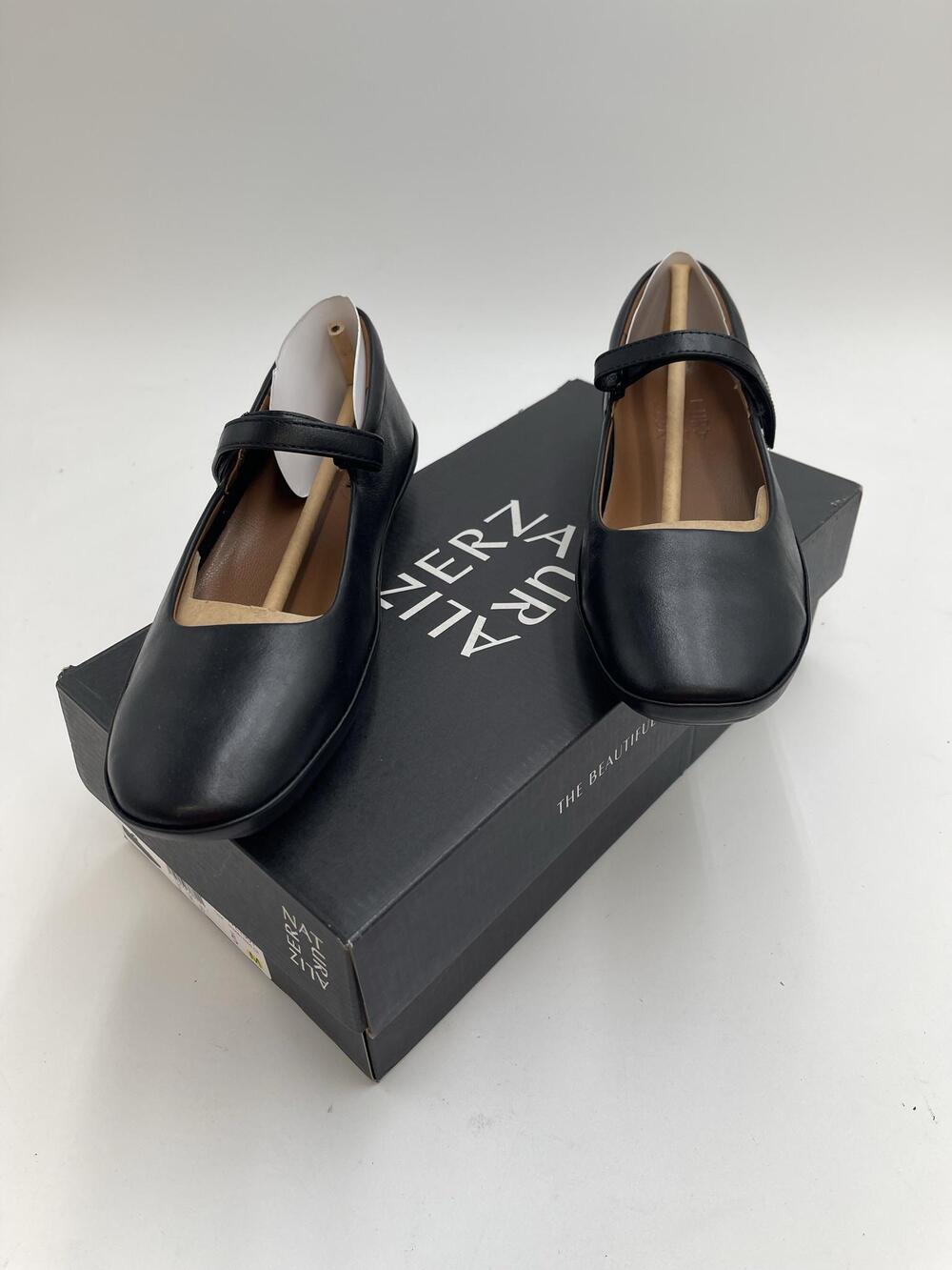 Naturalizer Behold Shoes Womens Black Leather Mary Jane Flats Comfort Size 5 M